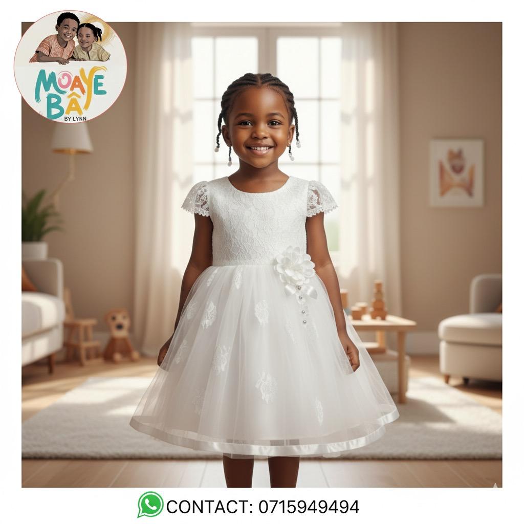 Robe de Cérémonie Dentelle & Tulle Fille – Collection Élégance (promotion)