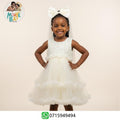 Robe Tulle Cérémonie Fille – Dentelle & Nœud (Promotion)