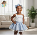 Ensemble Coton Quotidien – Jupe Vichy & Top Blanc