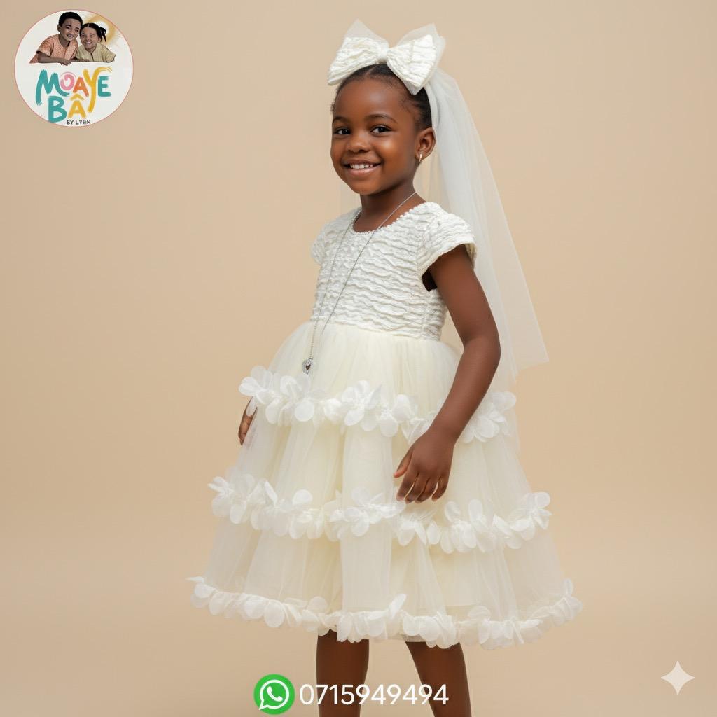 Robe de Cérémonie Pétales en Tulle pour Fille (Promotion)