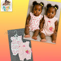 Lot de 2 Barboteuses Bébé Fille – Fraises & Cœurs