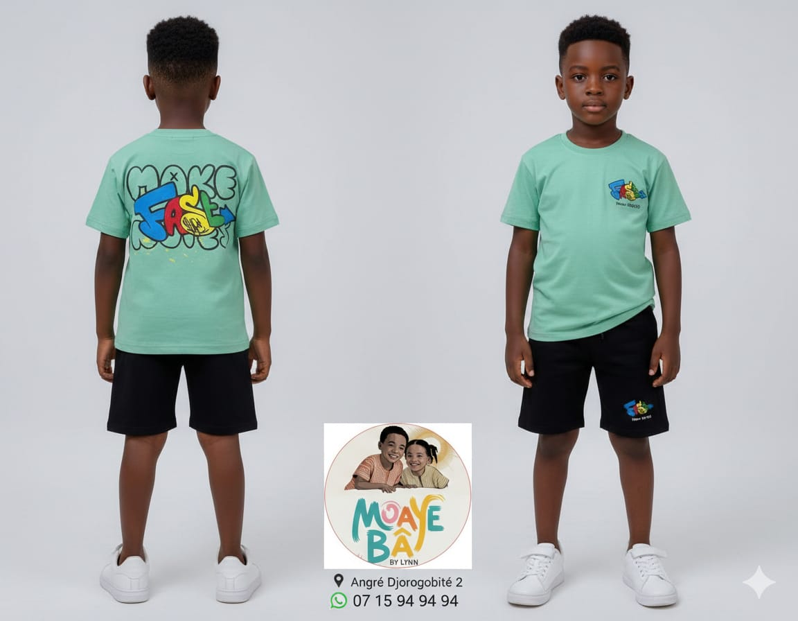 Ensemble T-shirt & Short Garçon – Imprimé Graffiti Promotion