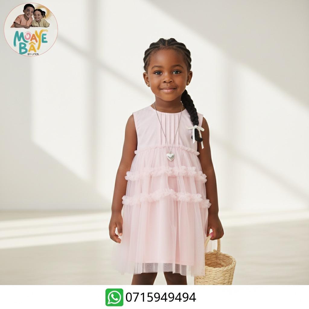 Robe en Tulle à Volants pour Fille – Élégante & Légère (Promotion)