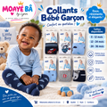 Collants bébé garçon en plusieurs coloris et motifs, tailles de 0 à 36 mois.