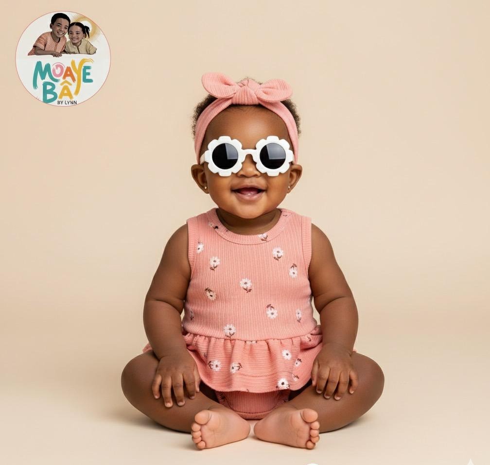 Barboteuse Fleurie à Volants – Ensemble Bébé Fille avec Bandeau