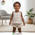 Ensemble 2 pièces Bébé Fille – Top & Bloomer Vert Sauge Fleuri (Promotion)