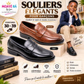 Mocassins élégants pour garçon AH553 en noir et marron, pointures 30 à 39