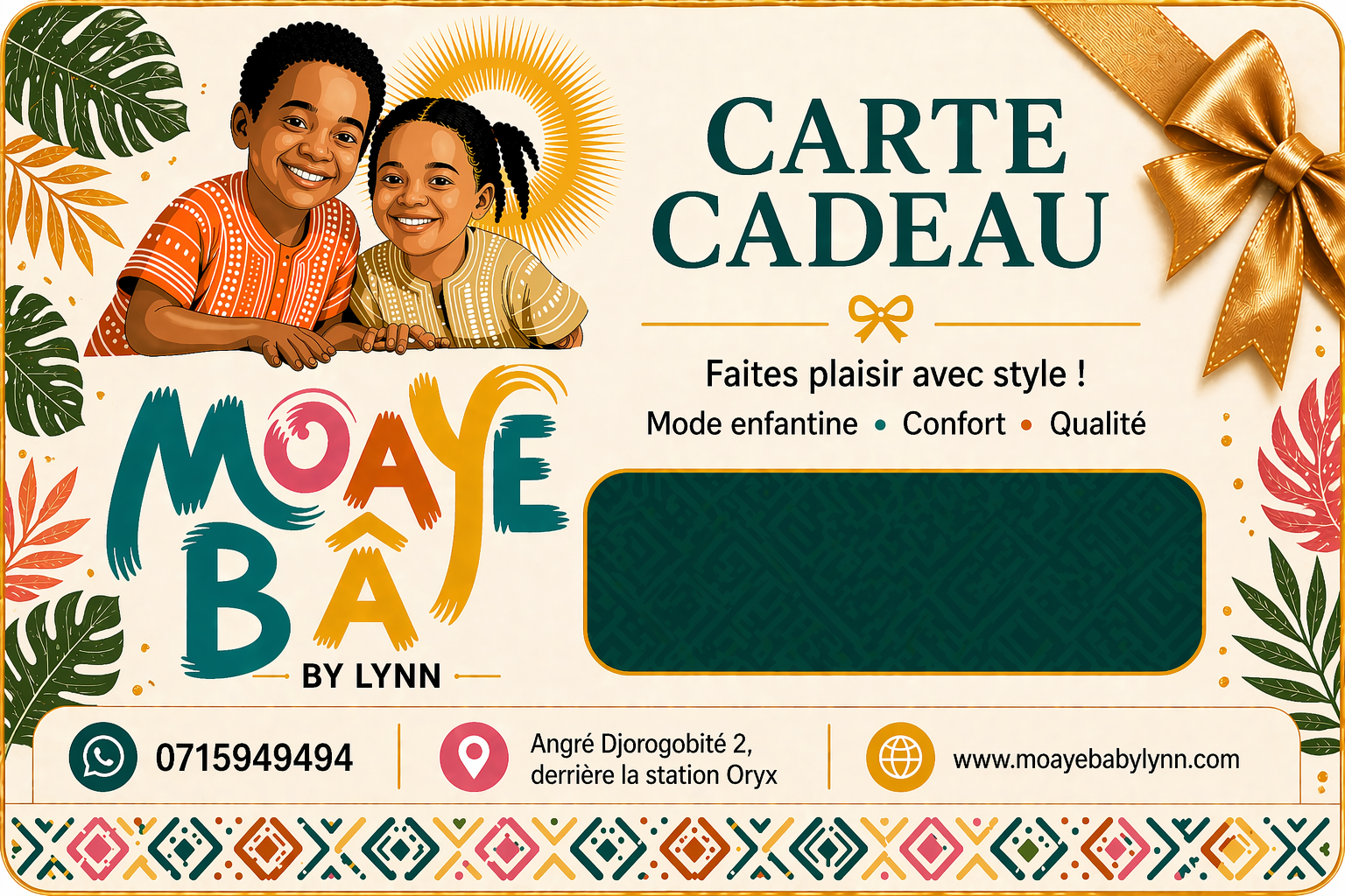 Carte Cadeau MOAYÉ BÂ by Lynn
