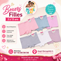 Boxers Filles – Tissu Côtelé  | 2 à 13 ans REF H121