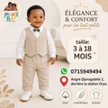Costume Élégant Bébé Garçon – Gilet, Chemise & Pantalon | 3 à 18 Mois
