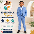 Costume 3 pièces garçon – Bleu ciel | 1 à 16 ans