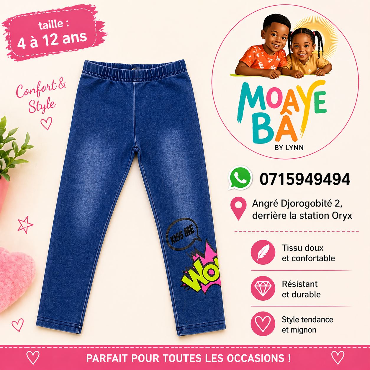 Legging Denim WOW pour Fille