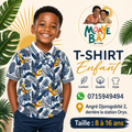 Polo garçon Tropical Feuilles et Fleurs