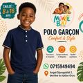 Polo Garçon Col Mao - Détails Contrastés