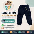 Pantalon Cargo Garçon - NOIR