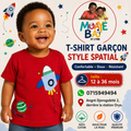 T-shirt Enfant Fusée Spatiale