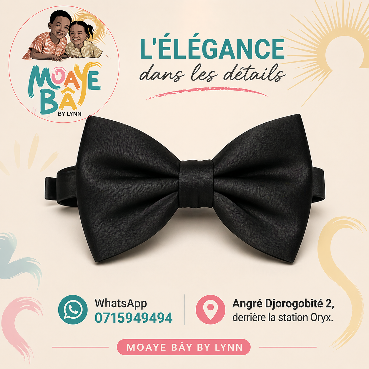 Nœud Papillon Élégant pour Enfant - Accessoire de Cérémonie