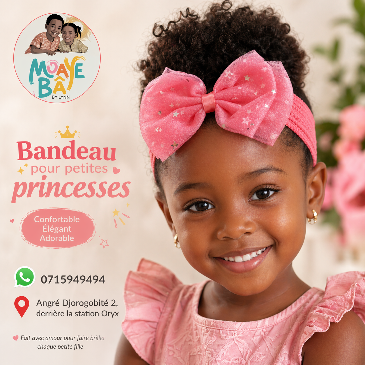 Bandeau Chic pour Petites Princesses – Nœud Étoilé