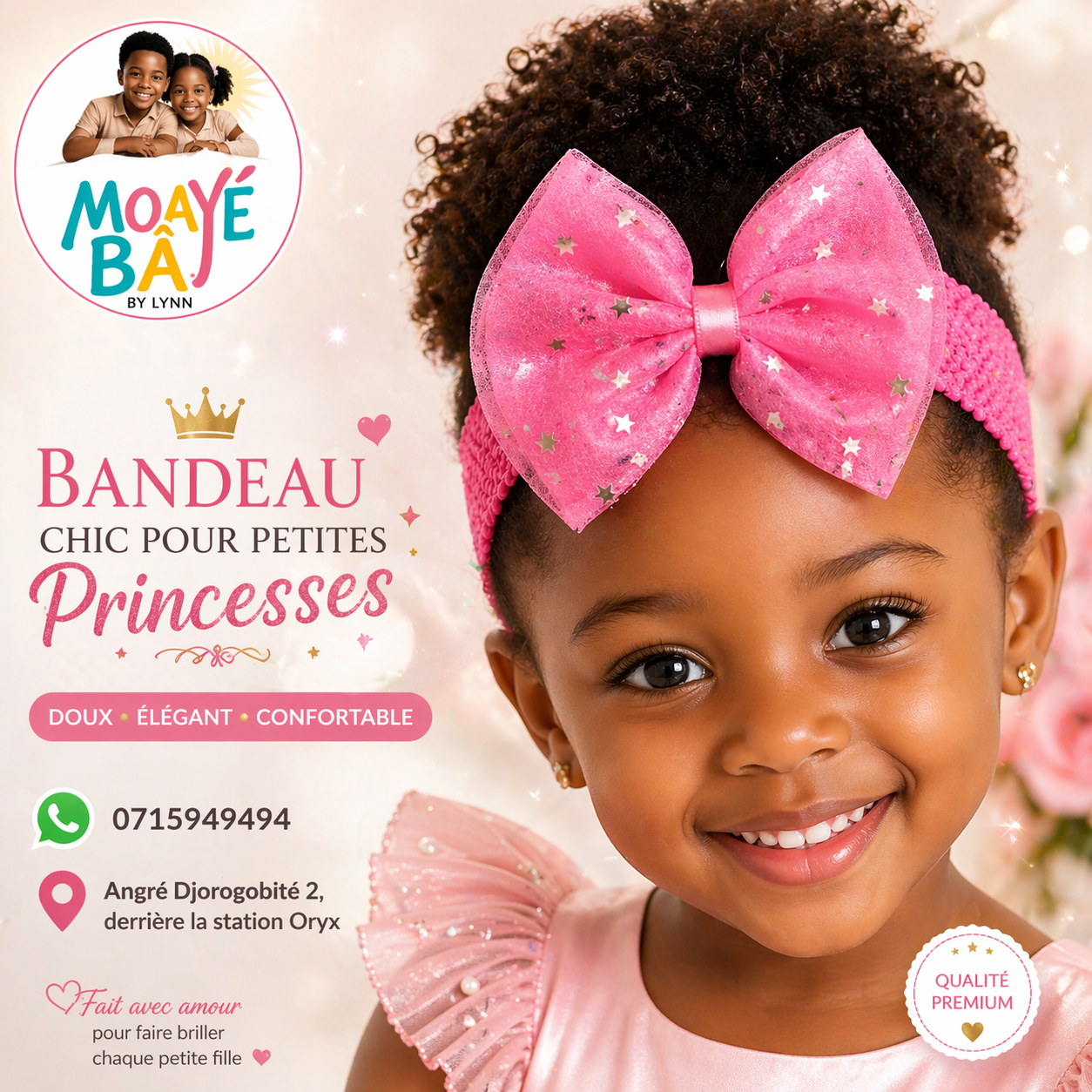 Bandeau Chic pour Petites Princesses – Nœud Étoilé