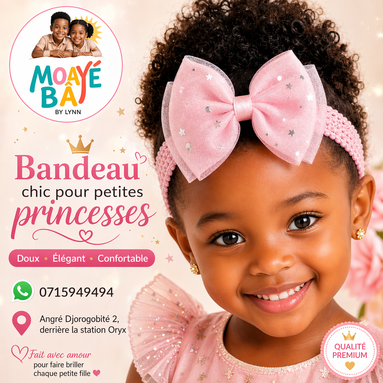 Bandeau Chic pour Petites Princesses – Nœud Étoilé