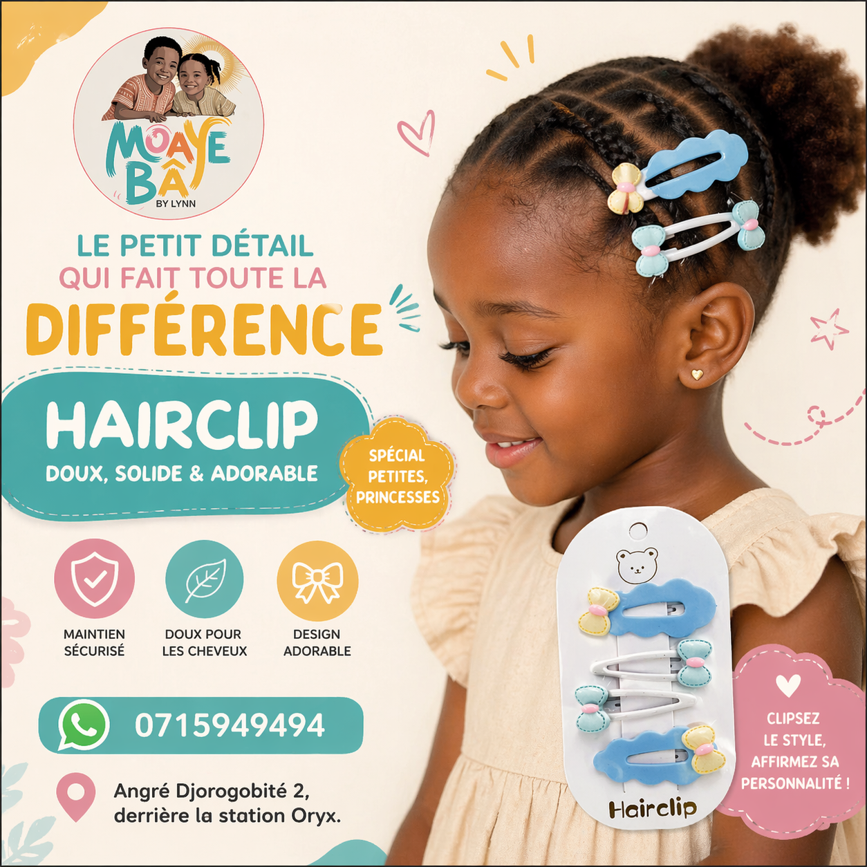 Hairclip – Set Pinces à Cheveux pour Petites Princesses