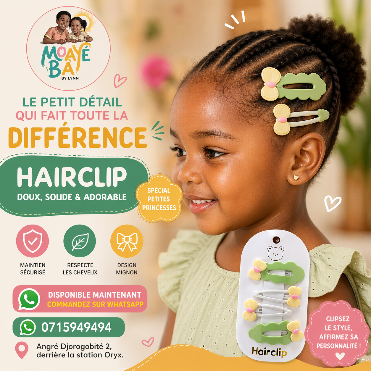 Hairclip – Set Pinces à Cheveux pour Petites Princesses