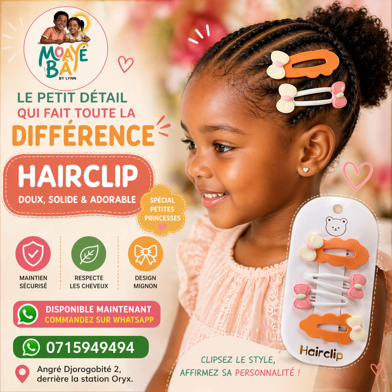 Hairclip – Set Pinces à Cheveux pour Petites Princesses