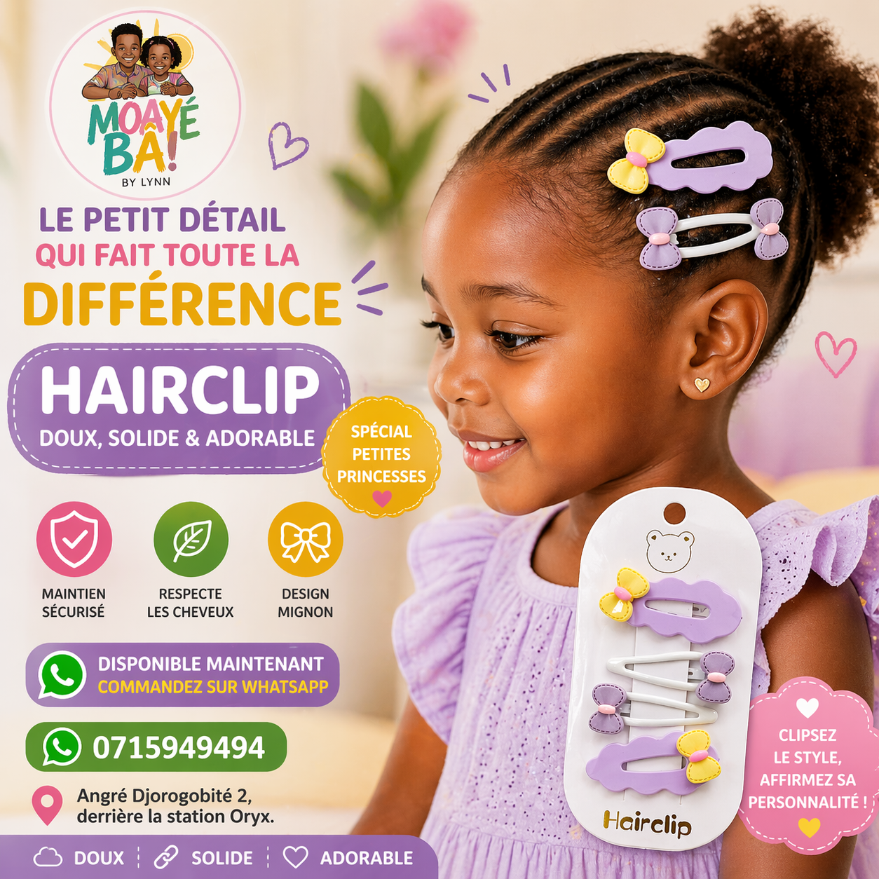 Hairclip – Set Pinces à Cheveux pour Petites Princesses