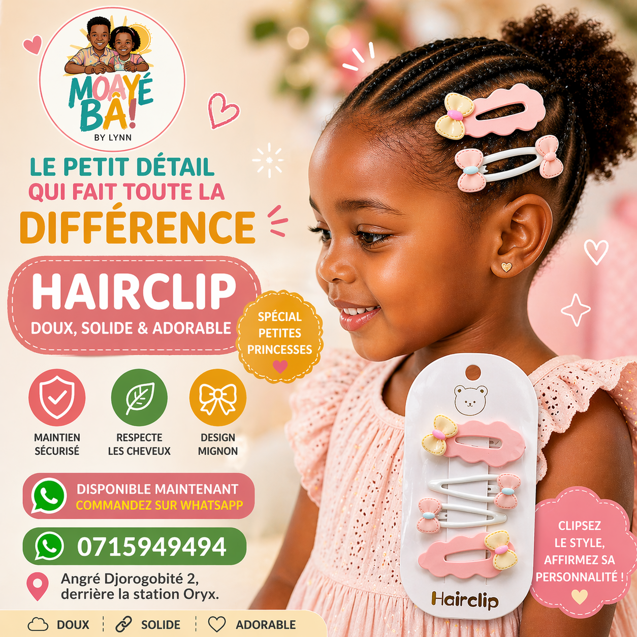 Hairclip – Set Pinces à Cheveux pour Petites Princesses