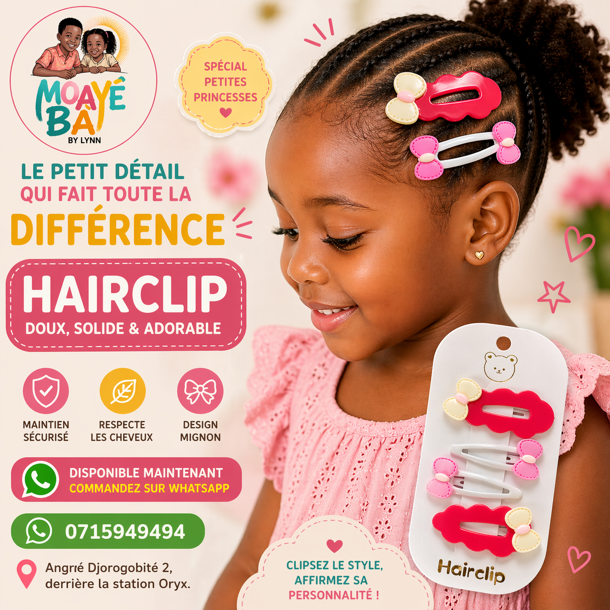 Hairclip – Set Pinces à Cheveux pour Petites Princesses