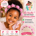 Serre-tête Fleurs Roses – Accessoire Cheveux Fille | MOAYÉ BÂ