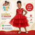 Robe de Cérémonie Paillettes & Tulle Multicouches – Fille 5 à 8 ans
