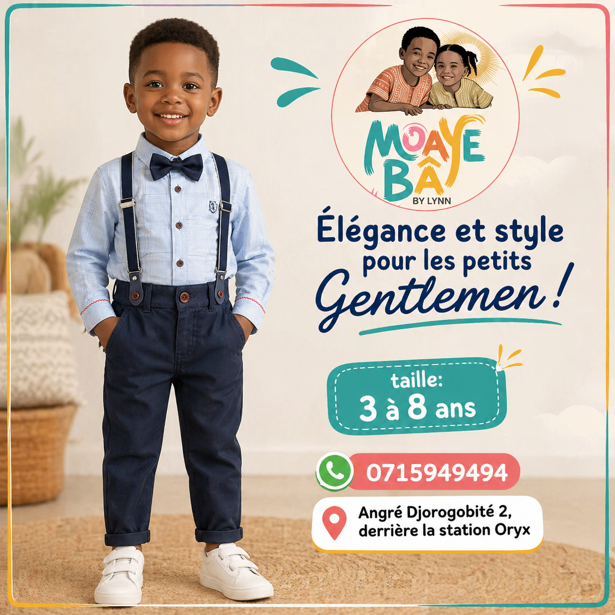 Ensemble Petit Gentleman – Chemise, Bretelles & Pantalon