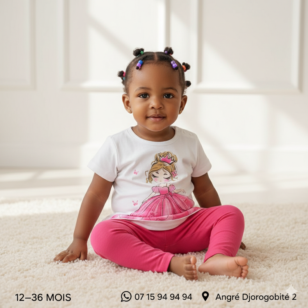 Ensemble Princesse Fille 12-36 Mois