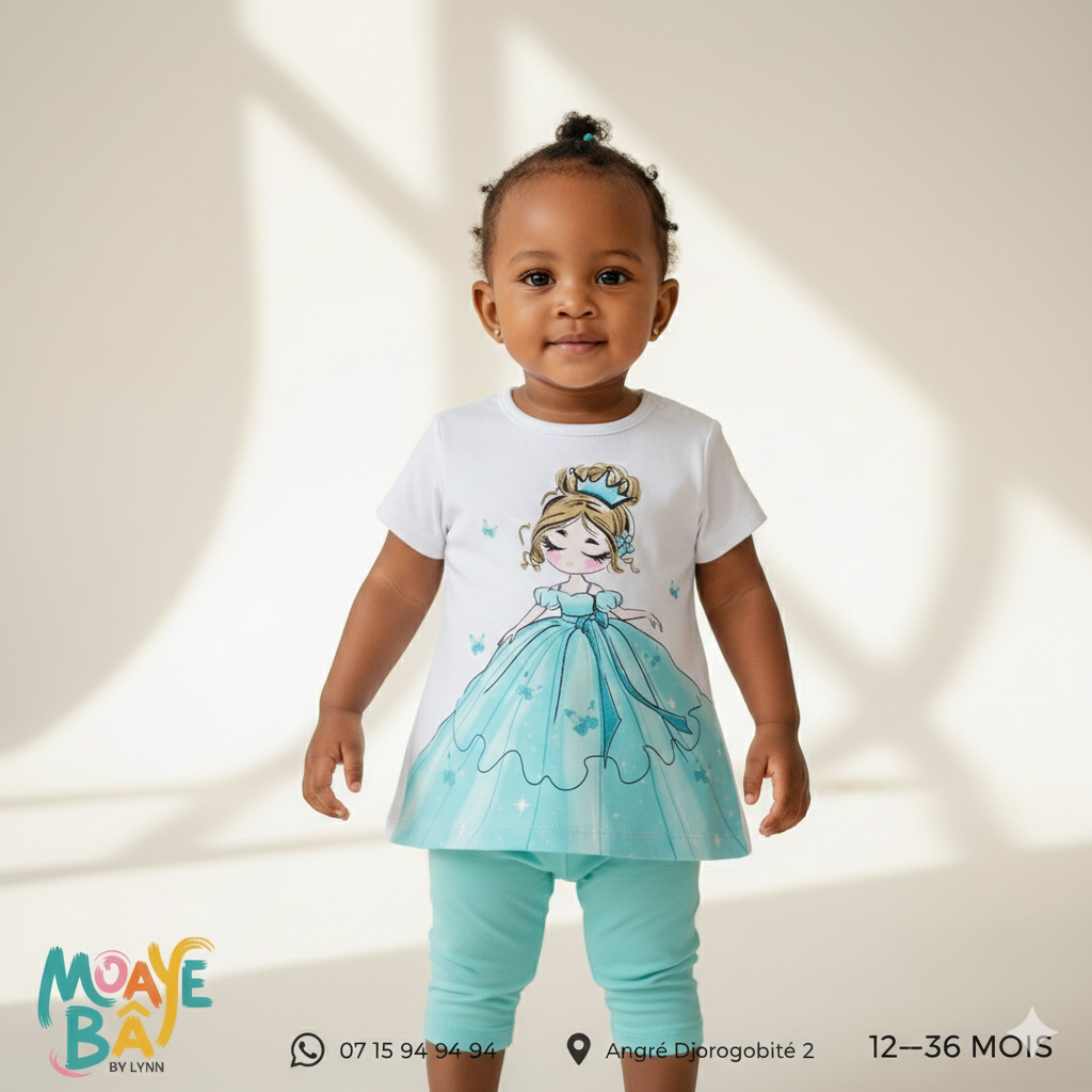 Ensemble Princesse Fille 12-36 Mois
