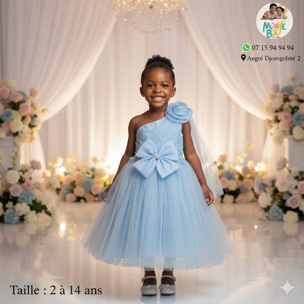Robe de Cérémonie Fille - Taille 2 à 14 ans