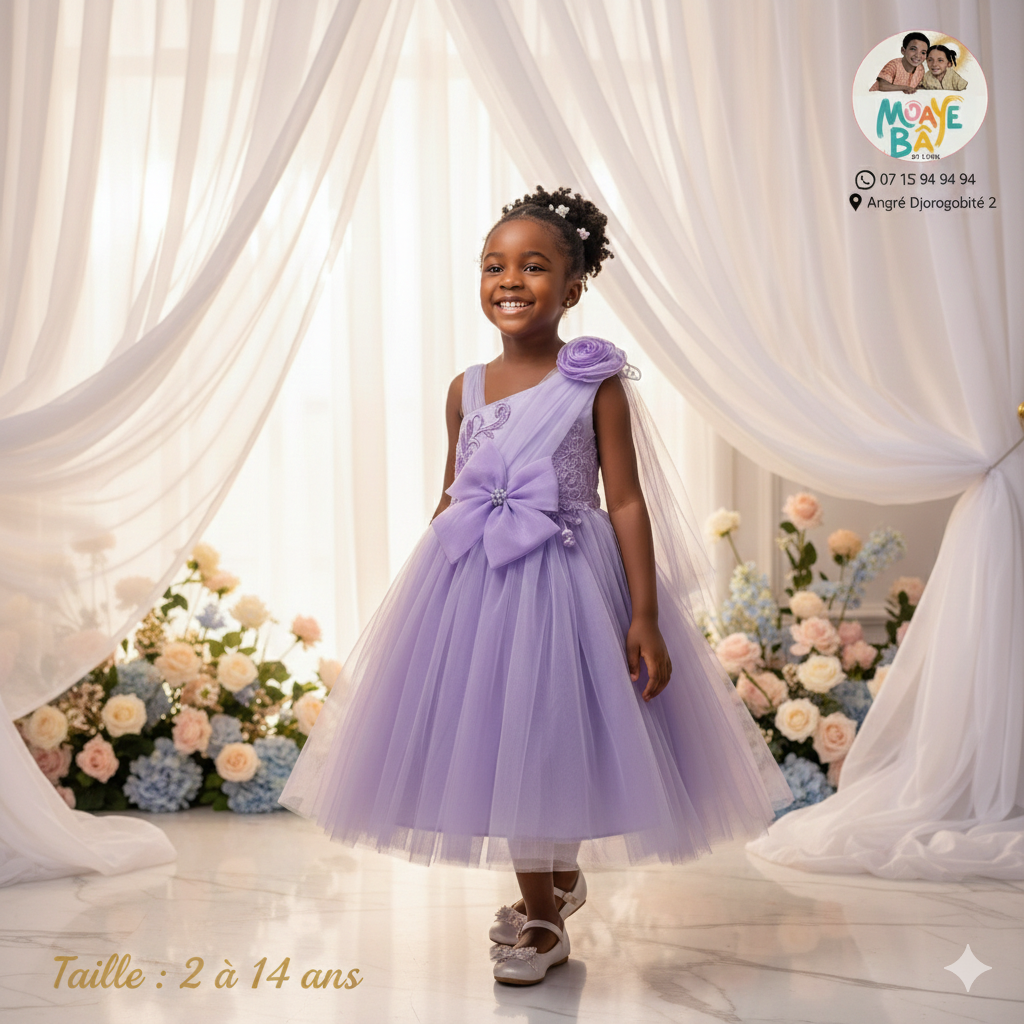 Robe de Cérémonie Fille - Taille 2 à 14 ans