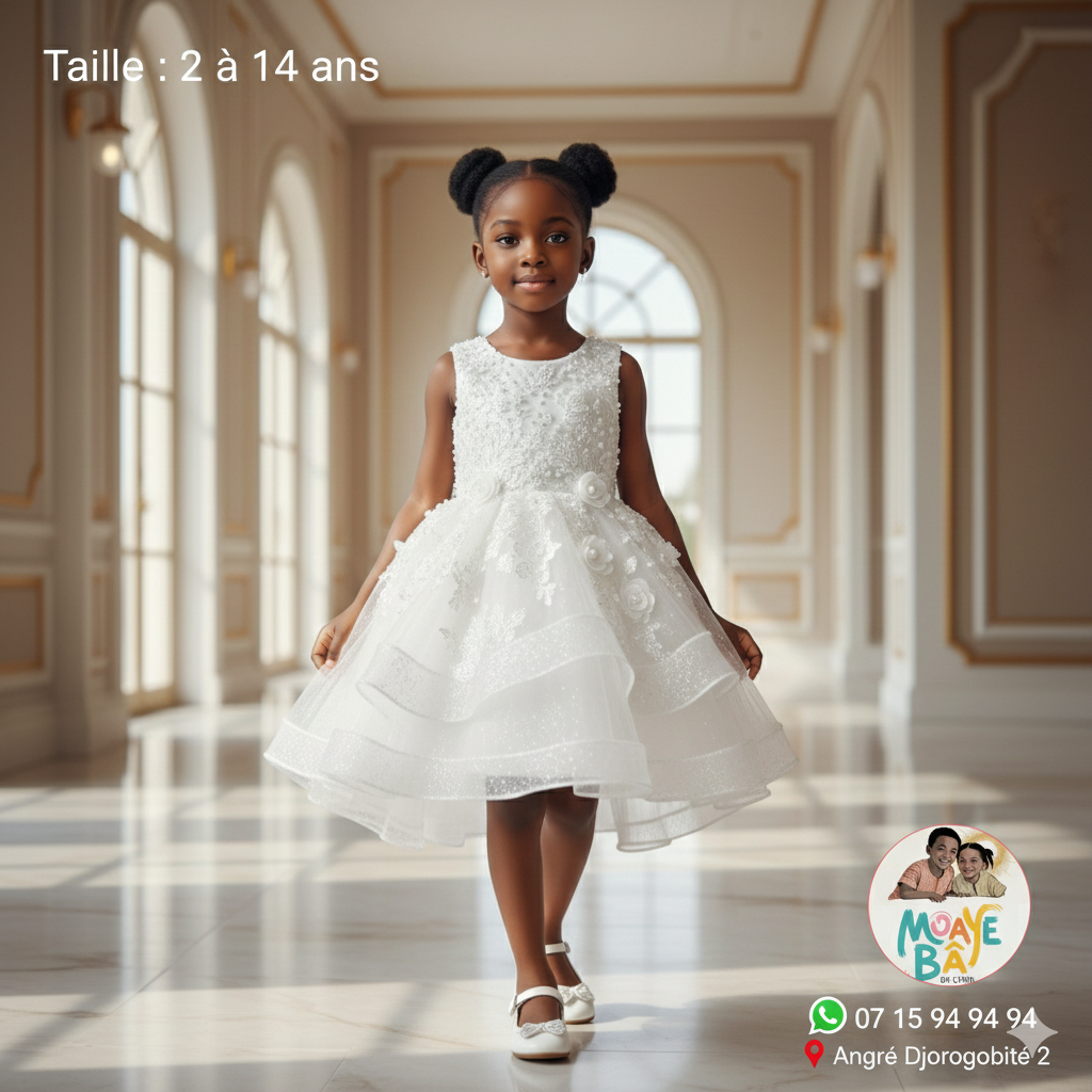 Robe de Cérémonie Fille - Élégante et Raffinée