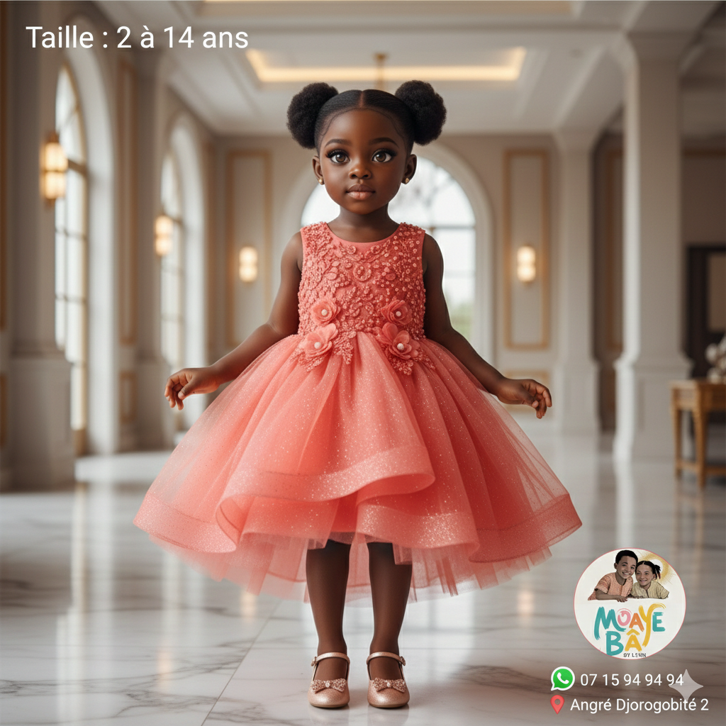 Robe de Cérémonie Fille - Élégante et Raffinée