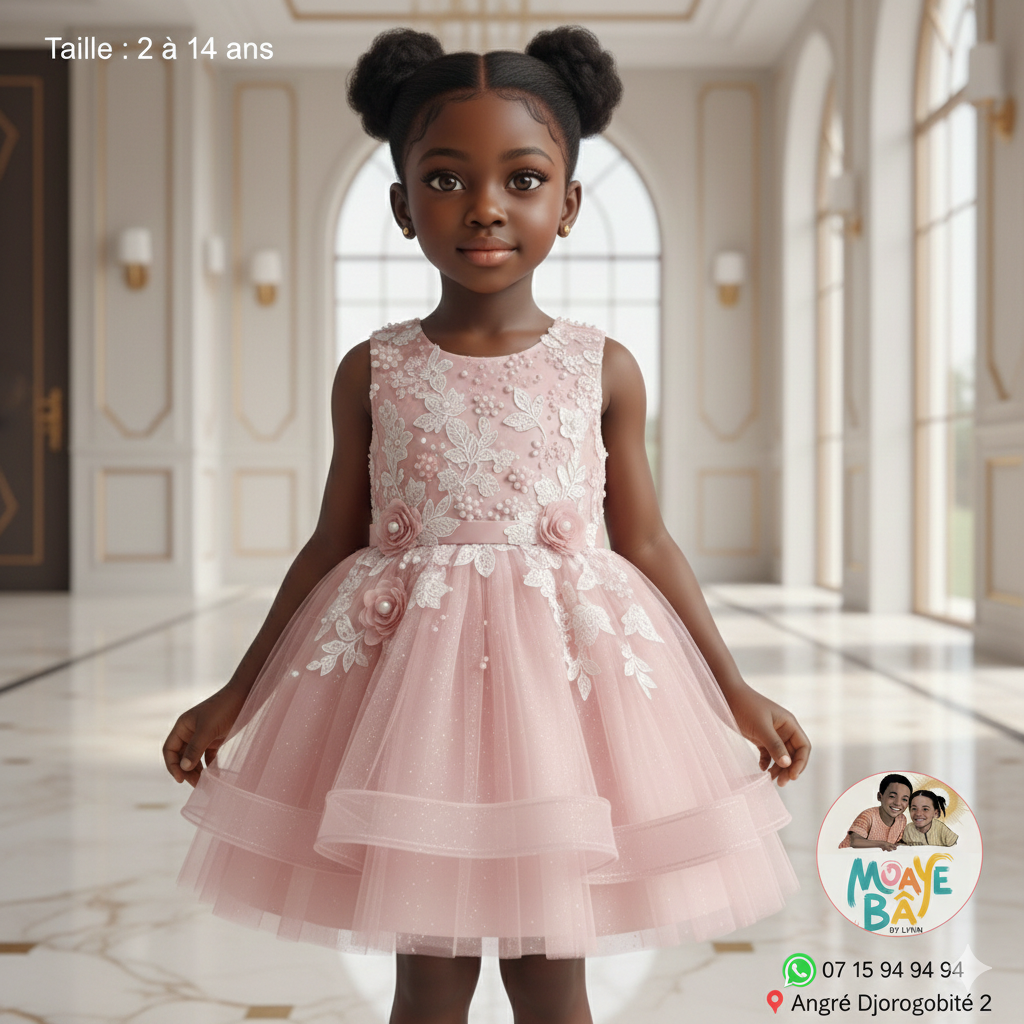 Robe de Cérémonie Fille - Élégante et Raffinée