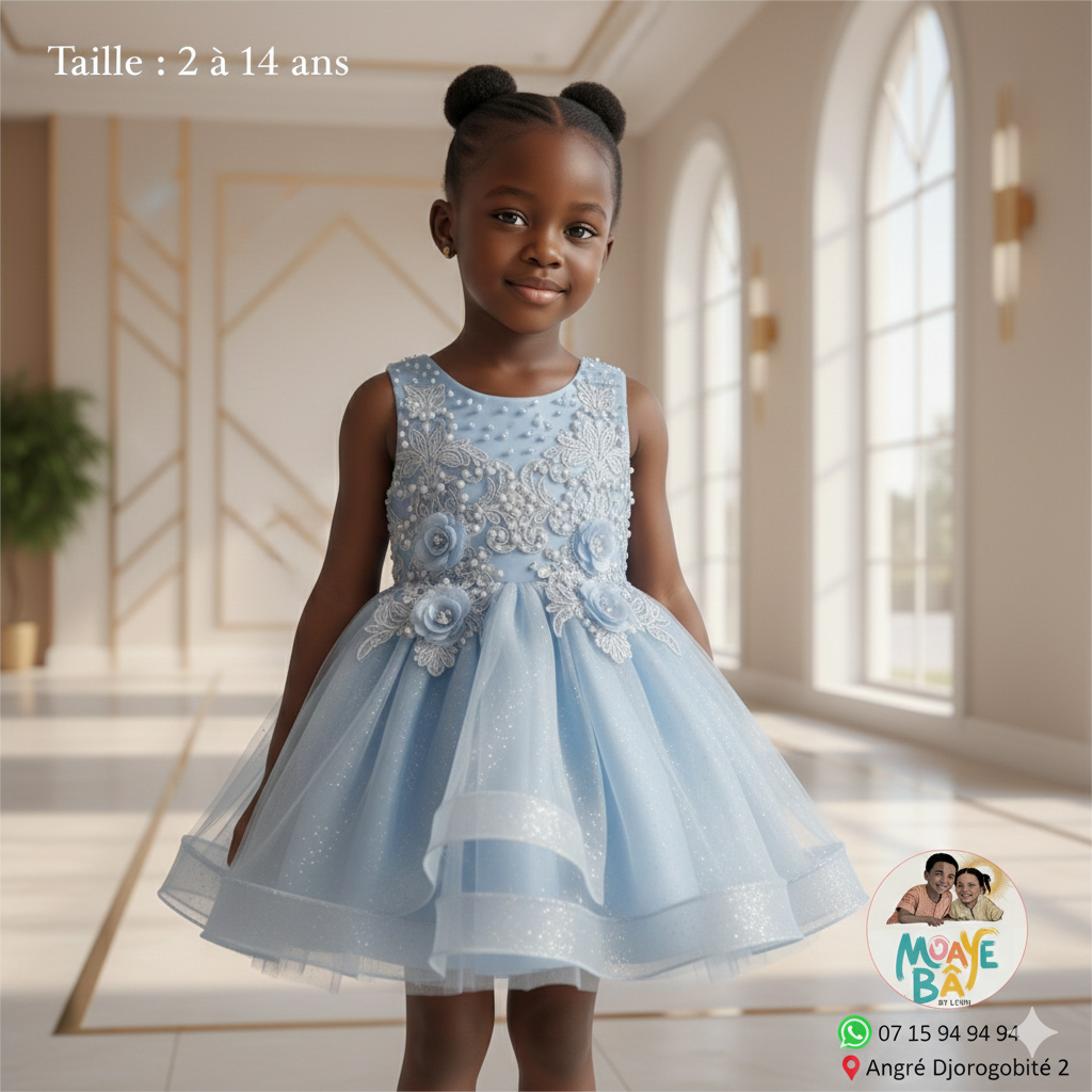 Robe de Cérémonie Fille - Élégante et Raffinée