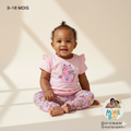Ensemble Bébé Chat Fleuri 3-18 Mois