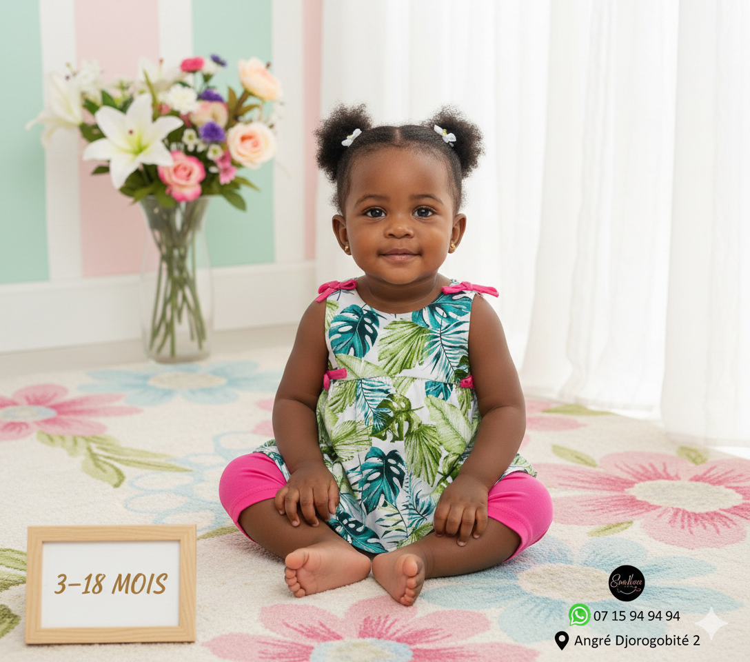 Ensemble Bébé Tropical - 3-18 Mois