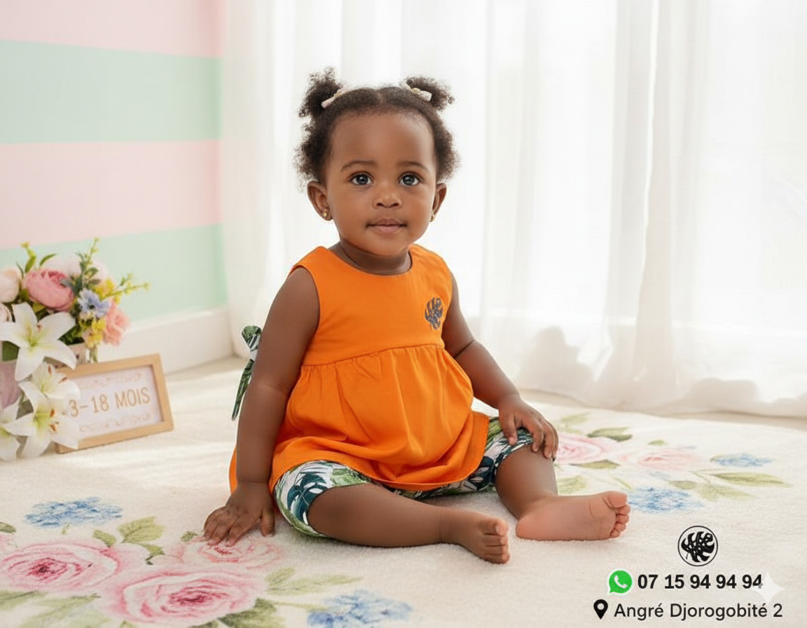 Ensemble Bébé Tropical - 3-18 Mois