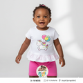 Ensemble Licorne Ballons - T-shirt à Volant et Short (3-18 mois)
