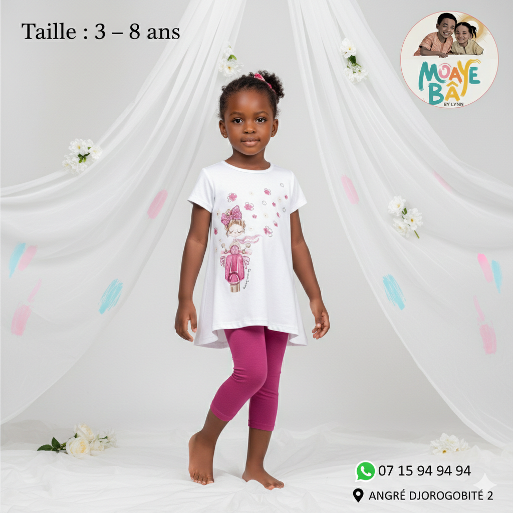 Ensemble Fille 3-8 ans - T-shirt et Legging