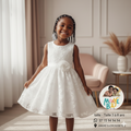 Robe de Cérémonie Blanche Fille 3-8 ans