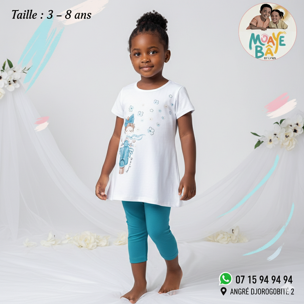 Ensemble Fille 3-8 ans - T-shirt et Legging