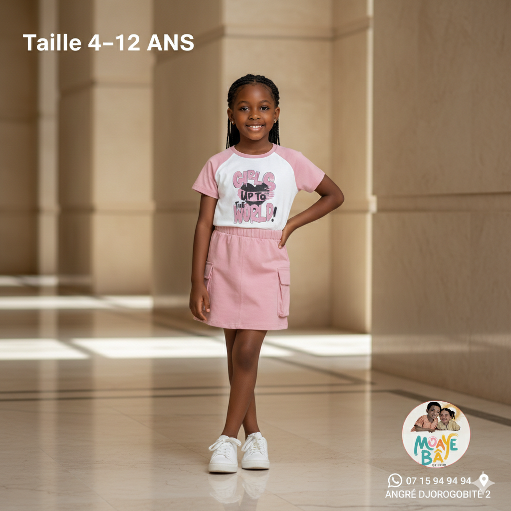 Ensemble Fille Girls Rule the World - Taille 4-12 ans