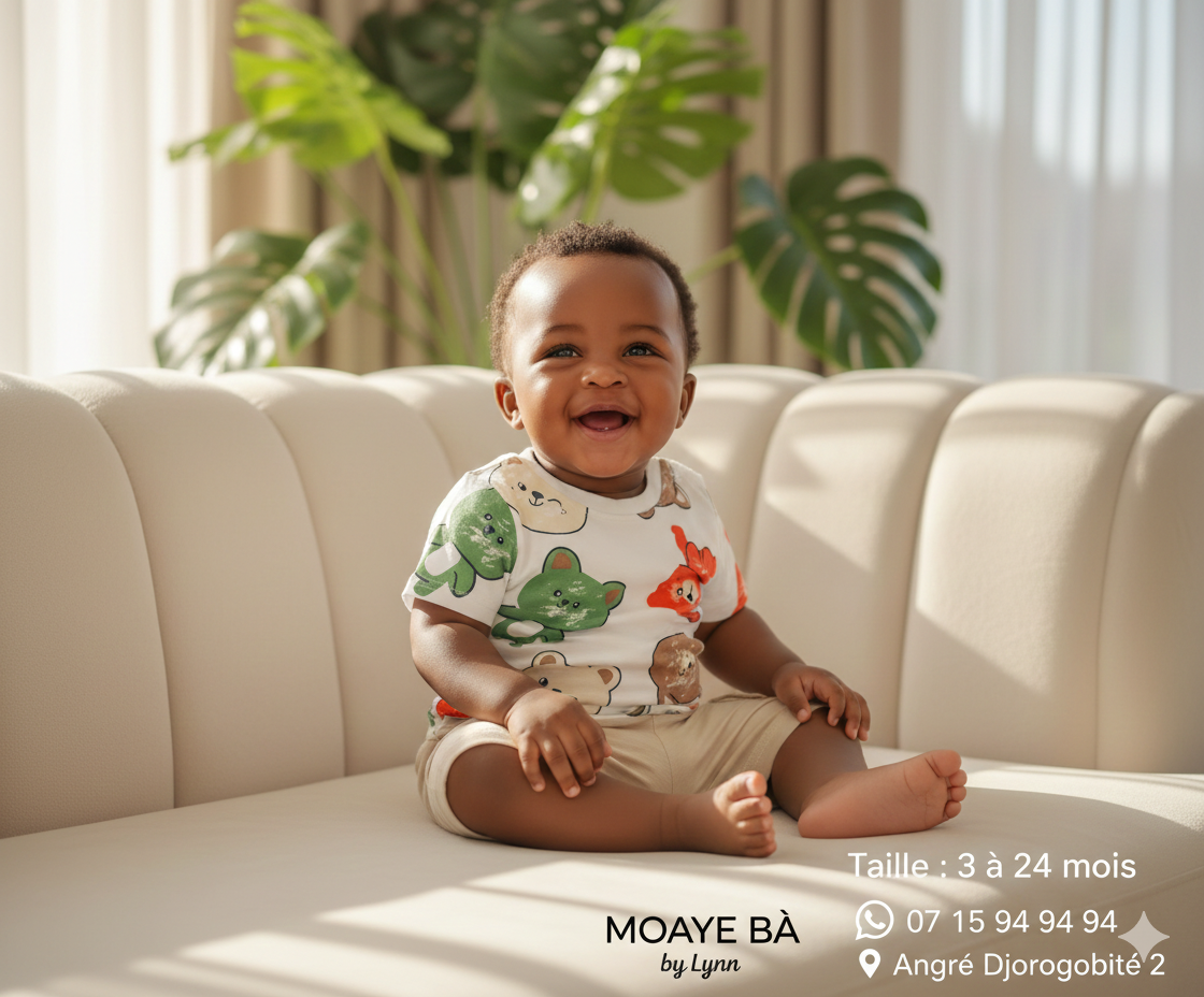 Ensemble Bébé garçon Légumes Rigolos - 3 à 24 mois